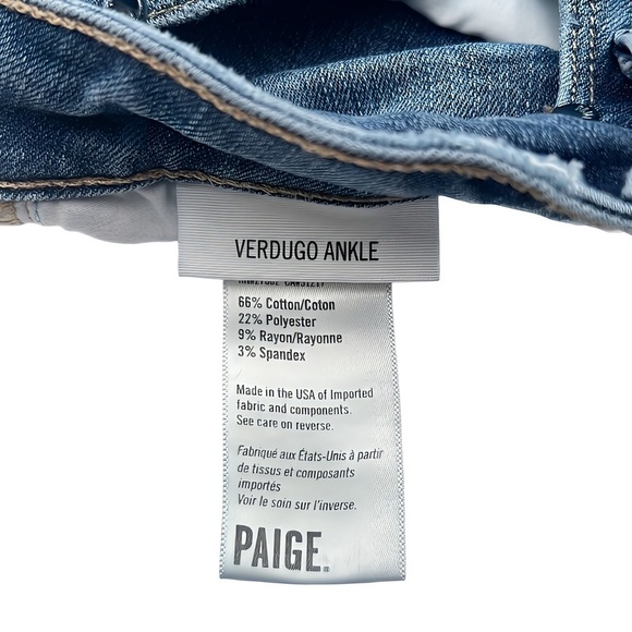 Paige Verdugo Ankle Skinny Jeans Sz 30 | Mid-Rise Stretchy Flattering Fit Denim - Picture 5 of 6